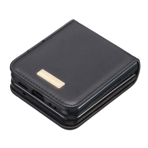 BINFEN COLOR For Samsung Galaxy Z Flip3 5G Phone Case PU Leather+PC Anti-Scratch Cover