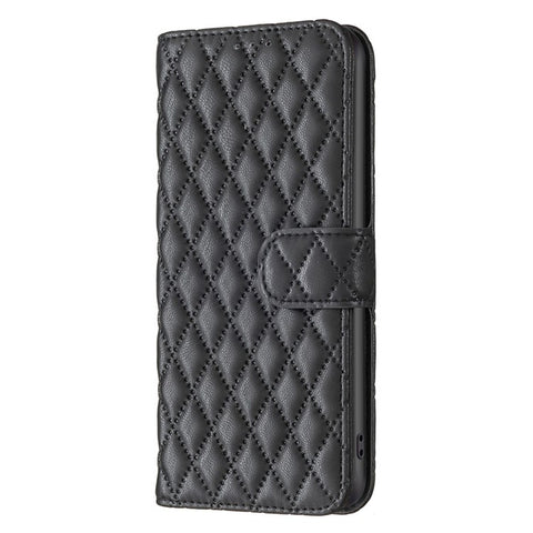 BINFEN COLOR BF Style-14 for Samsung Galaxy F34 5G / M34 5G Wallet Phone Case PU Leather Imprinted Grid Stand Cover