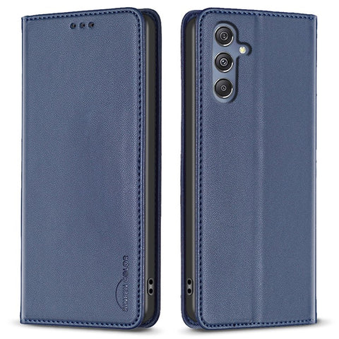 BINFEN COLOR BF18 For Samsung Galaxy F34 5G / M34 5G Leather Phone Case Card Holder Foldable Stand Cover
