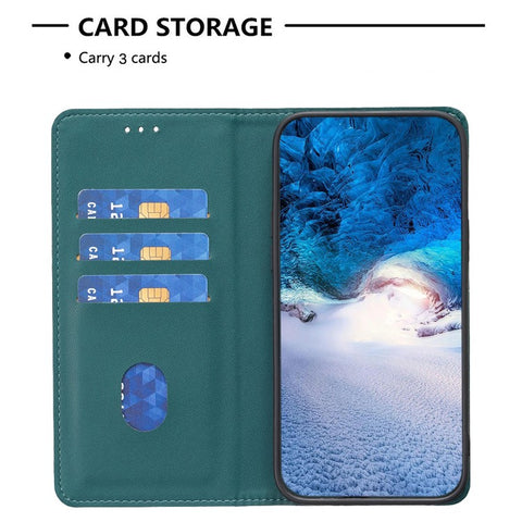 BINFEN COLOR BF18 For Oppo A78 4G Magnetic Leather Phone Case Card Holder Stand Full Protection Cover