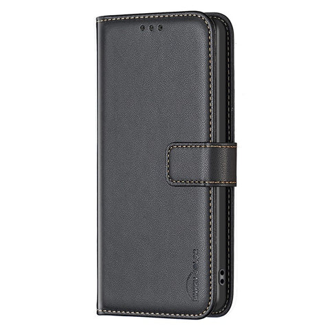 BINFEN COLOR BF17 Leather Flip Cover for Oppo A78 4G , Wallet Stand Shockproof Phone Case