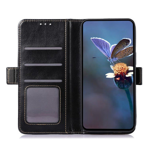 ABEEL For Samsung Galaxy F34 5G / M34 5G PU Leather Wallet Phone Cover Crazy Horse Texture Stand Case