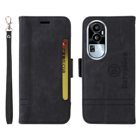 BETOPNICE 001 For Oppo Reno10 Pro 5G (Global) / Reno10 5G (Global) PU Leather Shockproof Phone Case Folding Stand Wallet Cover