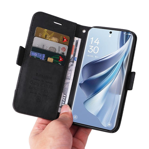 BETOPNICE 001 For Oppo Reno10 Pro 5G (Global) / Reno10 5G (Global) PU Leather Shockproof Phone Case Folding Stand Wallet Cover