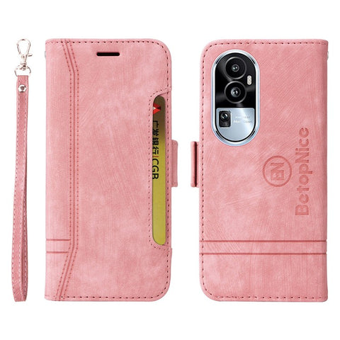 BETOPNICE 001 For Oppo Reno10 Pro 5G (Global) / Reno10 5G (Global) PU Leather Shockproof Phone Case Folding Stand Wallet Cover
