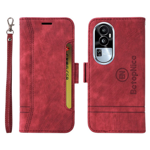 BETOPNICE 001 For Oppo Reno10 Pro 5G (Global) / Reno10 5G (Global) PU Leather Shockproof Phone Case Folding Stand Wallet Cover
