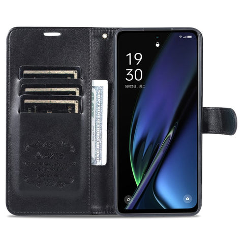 AZNS Wallet Phone Cover for Oppo K11x 5G , Stand PU Leather Anti-scratch Phone Case