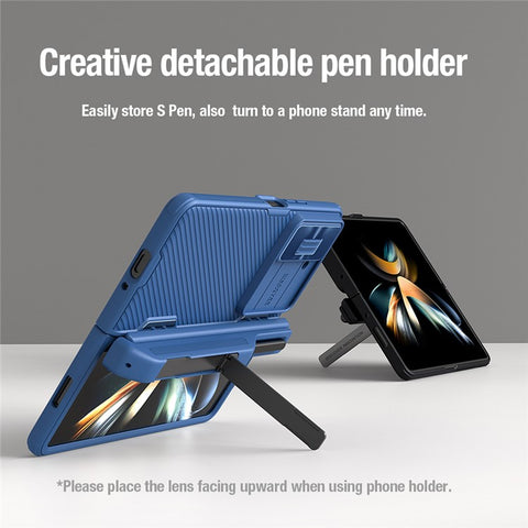 NILLKIN CamShield Fold Case for Samsung Galaxy Z Fold5 5G TPU+PC Phone Cover Kickstand Shell with Pen Slot