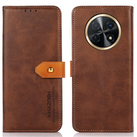 KHAZNEH For Huawei nova Y91 4G / Enjoy 60X PU Leather Case Cowhide Texture Stand Wallet Phone Cover