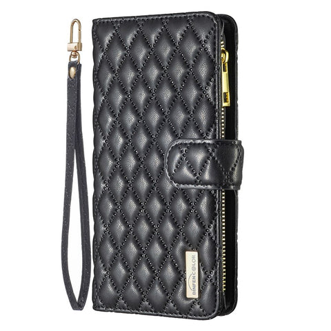 BINFEN COLOR BF Style-15 For Oppo A58 4G / A98 5G Wallet Leather Phone Case Zipper Pocket Stand Phone Cover