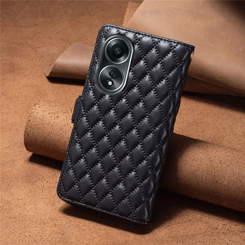 BINFEN COLOR BF Style-15 For Oppo A58 4G / A98 5G Wallet Leather Phone Case Zipper Pocket Stand Phone Cover