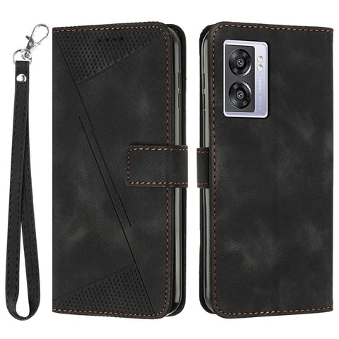 For Oppo A57 (2022) 5G / A77 5G / A57 4G / A57e 4G / A57s 4G / A77 4G / A77s 4G / Realme V23 5G / OnePlus Nord N20 SE 4G Imprinted Leather Phone Stand Wallet Case