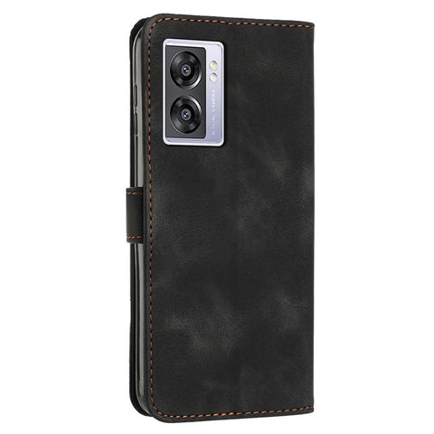 For Oppo A57 (2022) 5G / A77 5G / A57 4G / A57e 4G / A57s 4G / A77 4G / A77s 4G / Realme V23 5G / OnePlus Nord N20 SE 4G Imprinted Leather Phone Stand Wallet Case