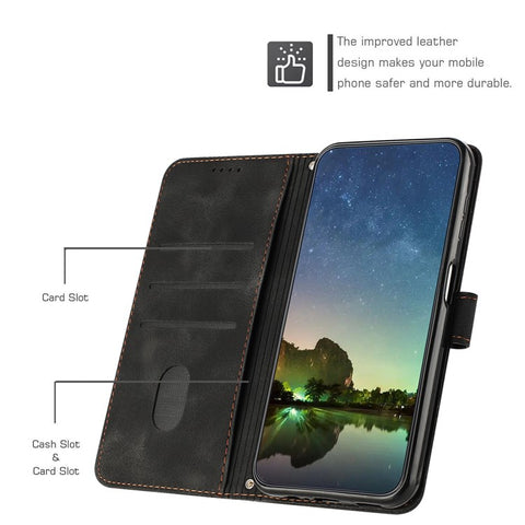 For Oppo A57 (2022) 5G / A77 5G / A57 4G / A57e 4G / A57s 4G / A77 4G / A77s 4G / Realme V23 5G / OnePlus Nord N20 SE 4G Imprinted Leather Phone Stand Wallet Case