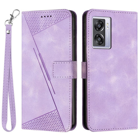 For Oppo A57 (2022) 5G / A77 5G / A57 4G / A57e 4G / A57s 4G / A77 4G / A77s 4G / Realme V23 5G / OnePlus Nord N20 SE 4G Imprinted Leather Phone Stand Wallet Case