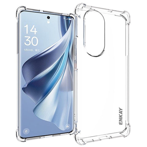 ENKAY HAT PRINCE For Oppo Reno10 Pro 5G (Global) / Reno10 5G (Global) Clear TPU Phone Case Anti-slip Strip Edge Phone Cover