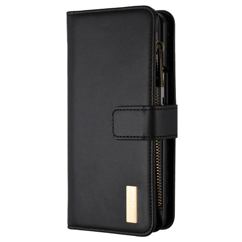 BINFEN COLOR Zipper Pocket Wallet Case for Samsung Galaxy Z Fold3 5G , Matte PU Leather Stand Phone Cover