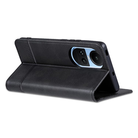 AZNS For Oppo Reno10 5G (Global) / Reno10 Pro 5G (Global) Phone Case Wallet Stand PU Leather Cowhide Texture Cover