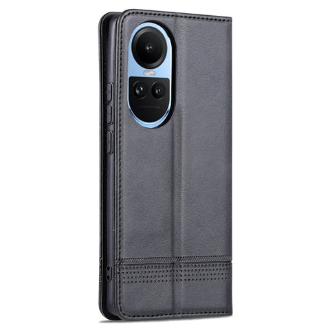 AZNS For Oppo Reno10 5G (Global) / Reno10 Pro 5G (Global) Phone Case Wallet Stand PU Leather Cowhide Texture Cover