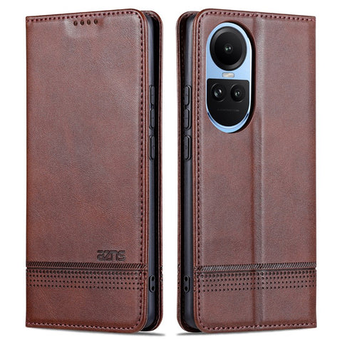 AZNS For Oppo Reno10 5G (Global) / Reno10 Pro 5G (Global) Phone Case Wallet Stand PU Leather Cowhide Texture Cover
