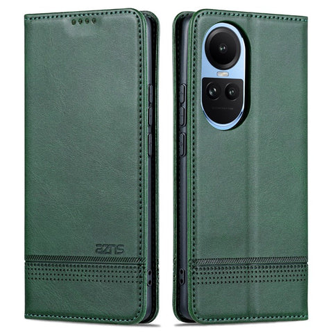AZNS For Oppo Reno10 5G (Global) / Reno10 Pro 5G (Global) Phone Case Wallet Stand PU Leather Cowhide Texture Cover