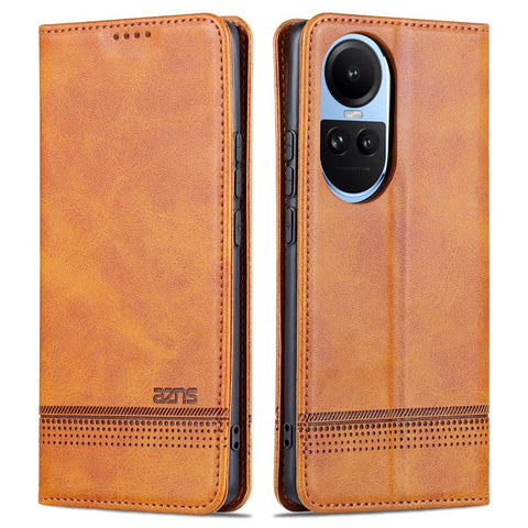 AZNS For Oppo Reno10 5G (Global) / Reno10 Pro 5G (Global) Phone Case Wallet Stand PU Leather Cowhide Texture Cover