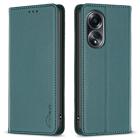 BINFEN COLOR BF18 For Oppo A58 4G / A98 5G Foldable Stand Leather Cover Phone Case Card Holder Shell