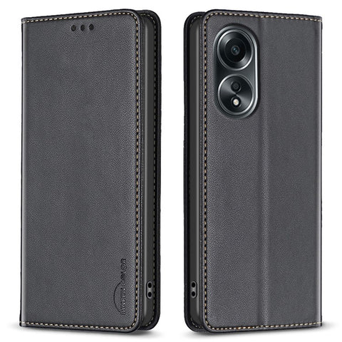 BINFEN COLOR BF18 For Oppo A58 4G / A98 5G Foldable Stand Leather Cover Phone Case Card Holder Shell