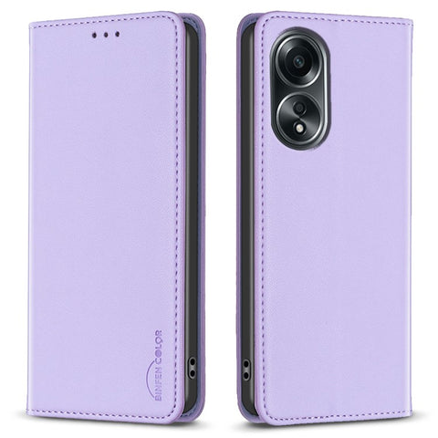 BINFEN COLOR BF18 For Oppo A58 4G / A98 5G Foldable Stand Leather Cover Phone Case Card Holder Shell