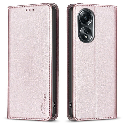 BINFEN COLOR BF18 For Oppo A58 4G / A98 5G Foldable Stand Leather Cover Phone Case Card Holder Shell