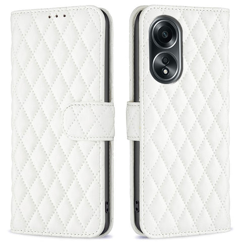 BINFEN COLOR BF Style-14 for Oppo A58 4G / A98 5G Imprinted Leather Case Wallet Stand Flip Phone Cover