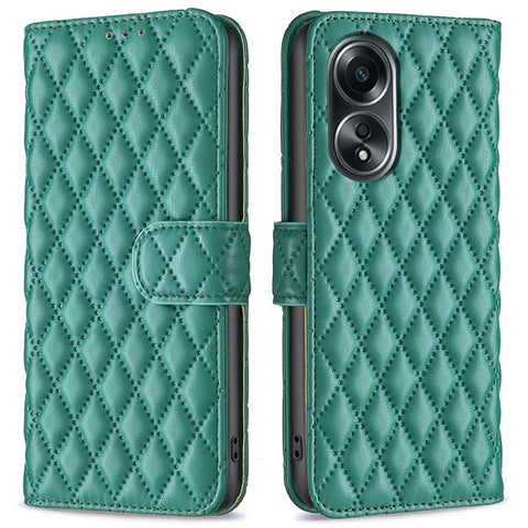 BINFEN COLOR BF Style-14 for Oppo A58 4G / A98 5G Imprinted Leather Case Wallet Stand Flip Phone Cover