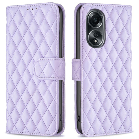 BINFEN COLOR BF Style-14 for Oppo A58 4G / A98 5G Imprinted Leather Case Wallet Stand Flip Phone Cover