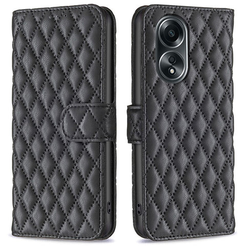BINFEN COLOR BF Style-14 for Oppo A58 4G / A98 5G Imprinted Leather Case Wallet Stand Flip Phone Cover