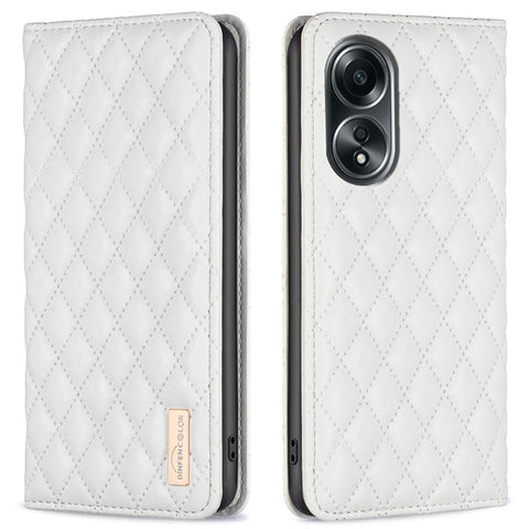 BINFEN COLOR BF Style-16 For Oppo A58 4G / A98 5G PU Leather Stand Cover Card Holder Phone Case