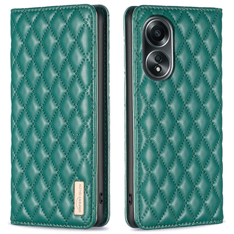 BINFEN COLOR BF Style-16 For Oppo A58 4G / A98 5G PU Leather Stand Cover Card Holder Phone Case