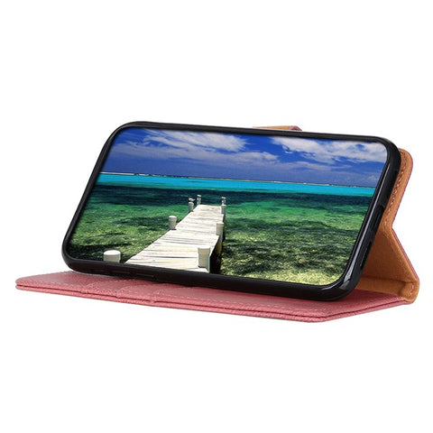 KHAZNEH For Oppo A78 4G Shockproof Cowhide Texture Case PU Leather Stand Wallet Phone Cover