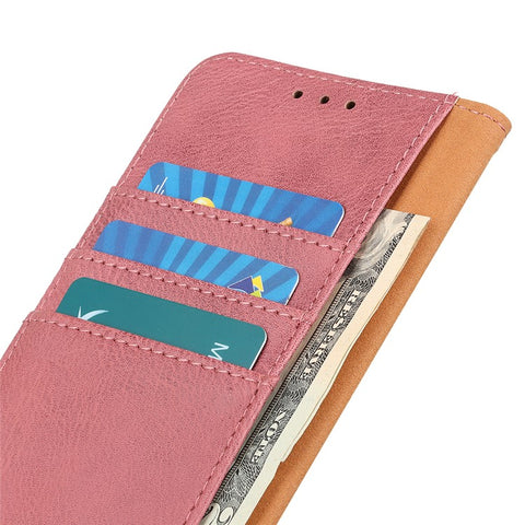 KHAZNEH For Oppo A78 4G Shockproof Cowhide Texture Case PU Leather Stand Wallet Phone Cover
