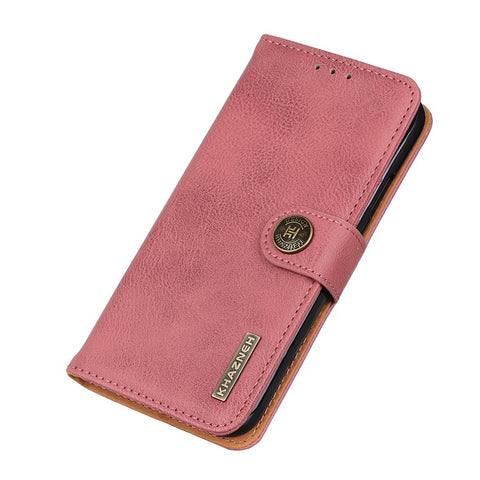 KHAZNEH For Oppo A78 4G Shockproof Cowhide Texture Case PU Leather Stand Wallet Phone Cover