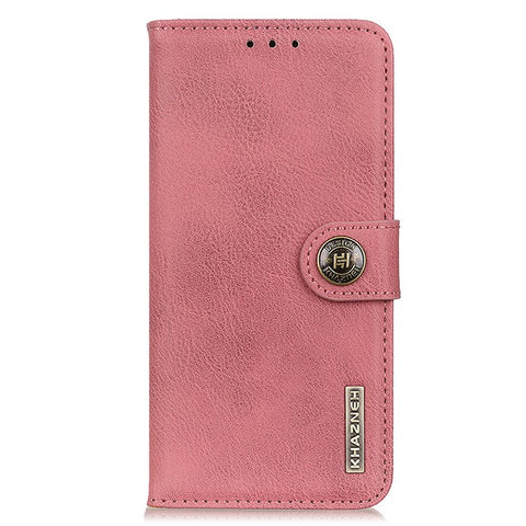 KHAZNEH For Oppo A78 4G Shockproof Cowhide Texture Case PU Leather Stand Wallet Phone Cover
