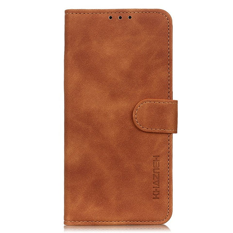KHAZNEH For Oppo A78 4G Anti-Scratch Shell Wallet Phone Cover Retro Texture PU Leather Stand Case