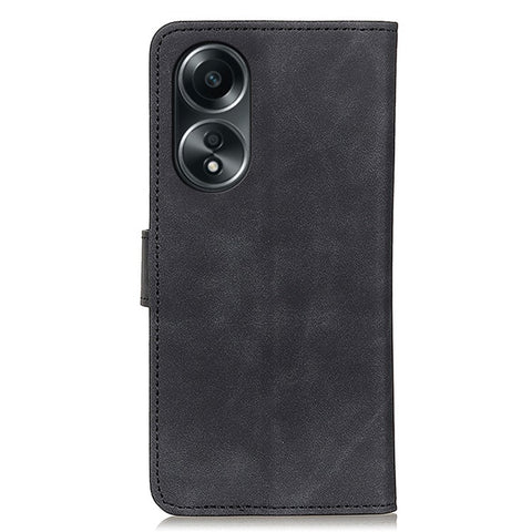 KHAZNEH For Oppo A58 5G / A78 5G PU Leather Stand Case Wallet Phone Cover Retro Texture Shell