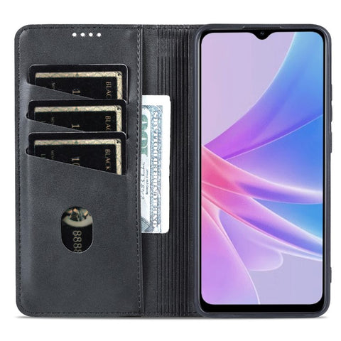 AZNS For Oppo A78 4G Phone Cover PU Leather Flip Wallet Stand Case Magnetic Phone Shell