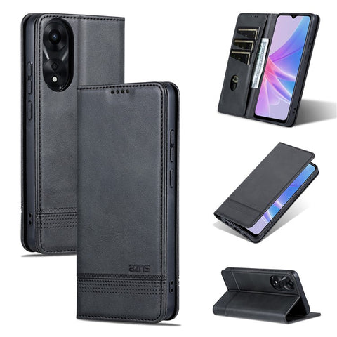 AZNS For Oppo A78 4G Phone Cover PU Leather Flip Wallet Stand Case Magnetic Phone Shell