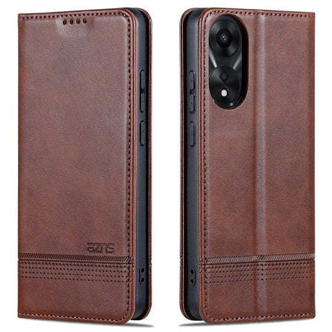 AZNS For Oppo A78 4G Phone Cover PU Leather Flip Wallet Stand Case Magnetic Phone Shell