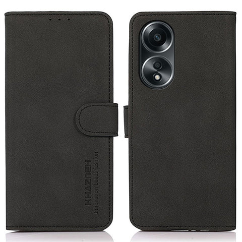 KHAZNEH For Oppo A58 5G Fine Texture Wallet PU Leather Smartphone Case Stand Phone Cover