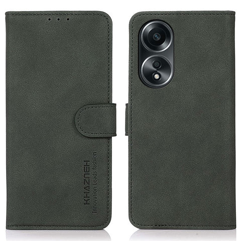 KHAZNEH For Oppo A58 5G Fine Texture Wallet PU Leather Smartphone Case Stand Phone Cover