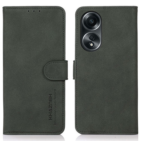 KHAZNEH For Oppo A78 4G Textured Wallet Stand Cover Magnetic Closure PU Leather Smartphone Case