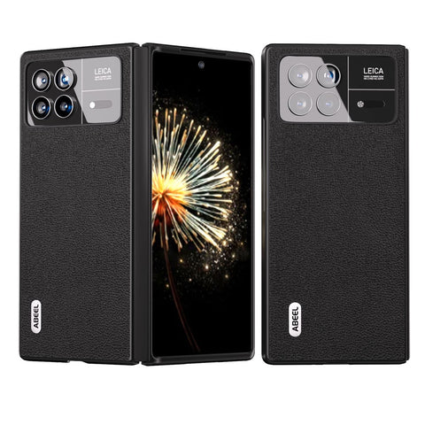 ABEEL For Xiaomi Mix Fold 3 5G Genuine Cow Leather + PC Phone Case Litchi Texture Shockproof Protection Cover
