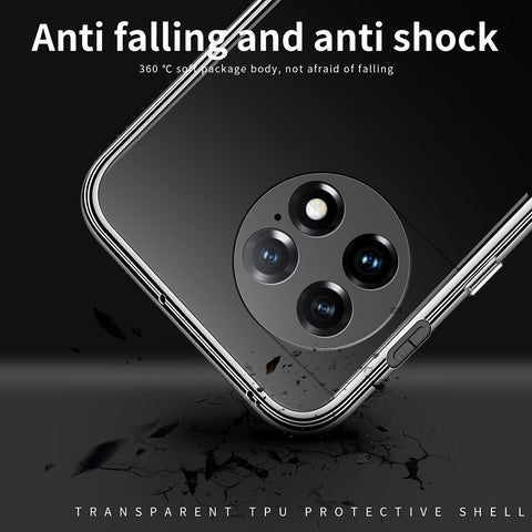 MOFI Transparent Phone Case for OnePlus Ace 2 Pro 5G , Soft TPU Protective Mobile Phone Cover